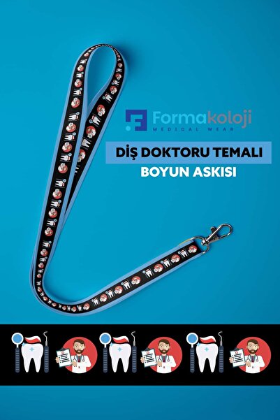 Formakoloji Diş Doktoru Temalı | Deluxe Boyun Askısı