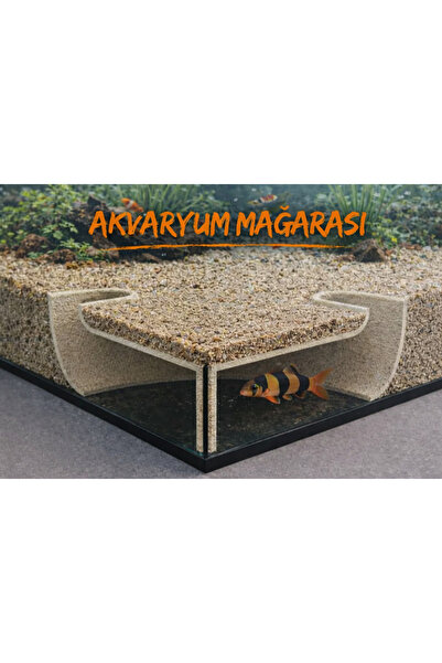 Printech3d Siyah Akvaryum Mağarası – Köşe Tasarım Gizlenme Alanı