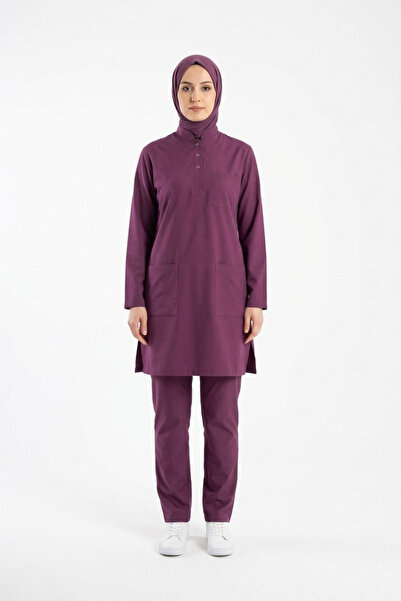 Pratik Medikal Byzantium Lycra Hijab Scrubs Doctor Nurse Uniform Set