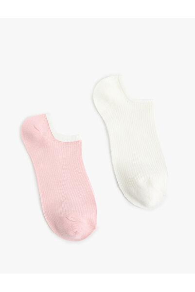 Koton Многоцветен комплект от 2 чифта невидими памучни чорапи
