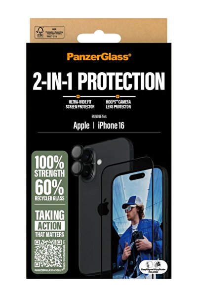 Panzer Glass Pachet PanzerGlass iPhone 16 2 în 1