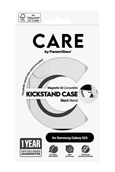 Panzer Glass Carcasă CARE by PanzerGlass transparentă, cu suport și compatibi...