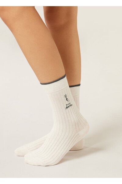 Calzedonia Italian Style Embroidered Socks