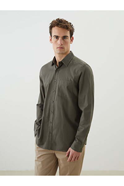 LC Waikiki Regular Fit Long Sleeve Gabardine Men's Shirt