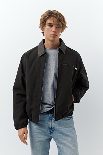 Pull & Bear Kontrast yakalı ceket