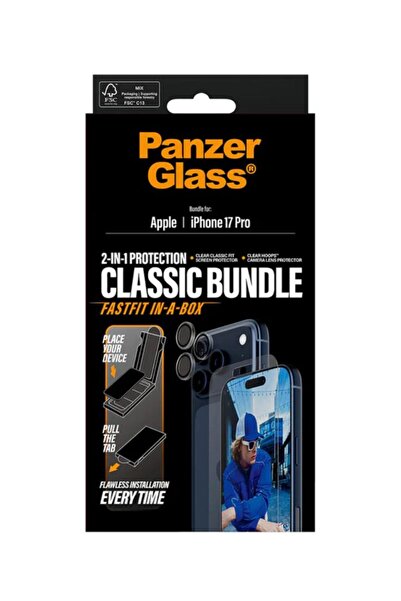 Panzer Glass Pachet PanzerGlass 2 în 1 Classic pentru iPhone 17 Pro