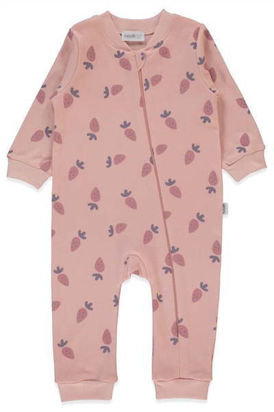 Bebetto İNTERLOK FERMUARLI PATİKSİZ TULUM (SWEET JUMPSUIT/26) PEMBE