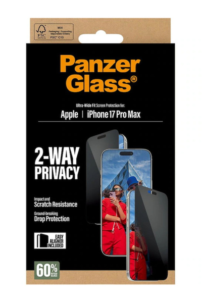 Panzer Glass PanzerGlass 2Way Privacy Screen Protector за iPhone 17 Pro EasyA...