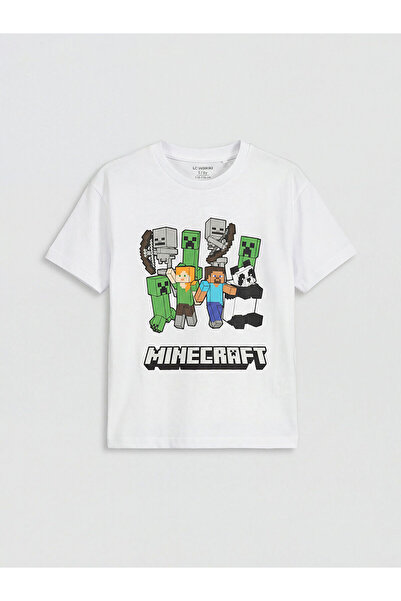 LC Waikiki Vlastita nova sezonalska Minecraft Štampano majica za dečake