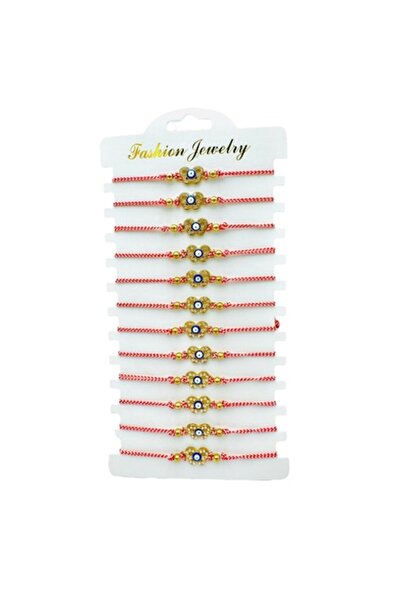 OEM Set of 12 Martisor Bracelets, Delicate Butterfly, Adjustable String