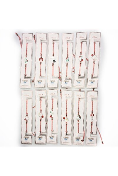 OEM Set of 12 Adjustable Martisor Bracelets, Various Symbols