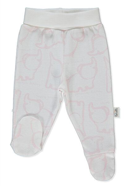 Bebetto بنطلون ريبانا مع جوارب (هابي أنيمال) وردي