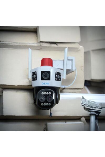 O-KAM PRO OKAM 4444 10X Zoom 4 Lens 360° WiFi PTZ Akıllı Güvenlik Kamerası Ge...