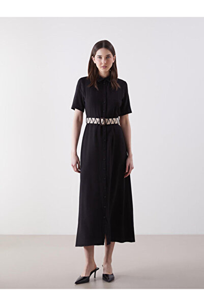 LC Waikiki I كتان مزيج متنوع من متجر فريزن فستان قميصي