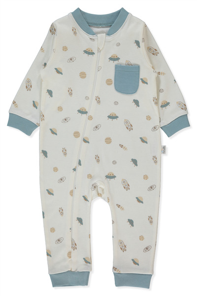 Bebetto İNTERLOK FERMUARLI PATİKSİZ TULUM (SWEET JUMPSUIT/26) PETROL YEŞİL