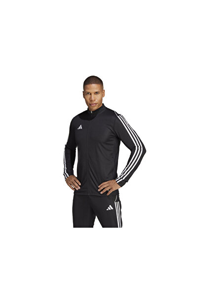 adidas Trio23 Black Men's Zippered Sweatshirt - Hs7231