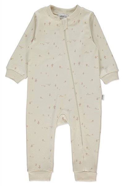 Bebetto Interlock Zippered Jumpsuit Without Booties (Sweet Jumpsuit/26) Ecru