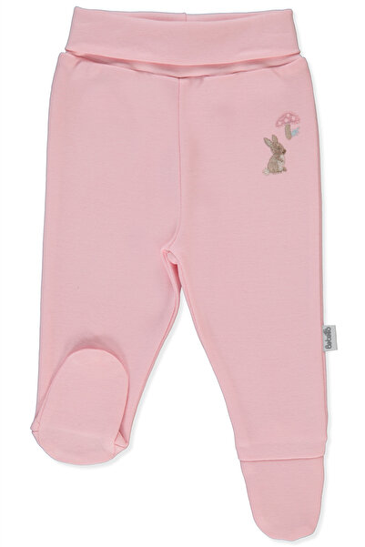 Bebetto بنطلون إنترلوك مع جوارب (LOVES YOU) باللون الوردي