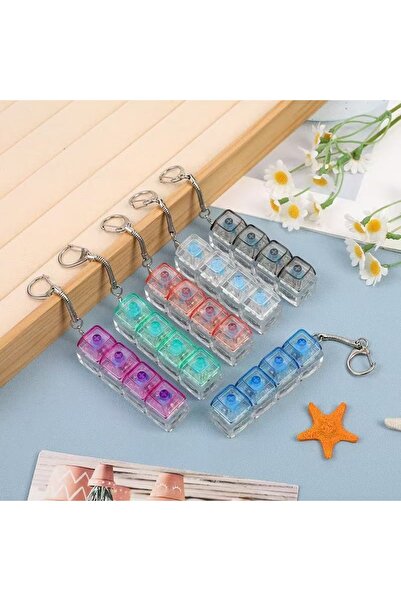 SENBANG Mekanik Tuşlu Stres Giderici Sesli Anahtarlık LED Işıklı Klavye Tuşlu...