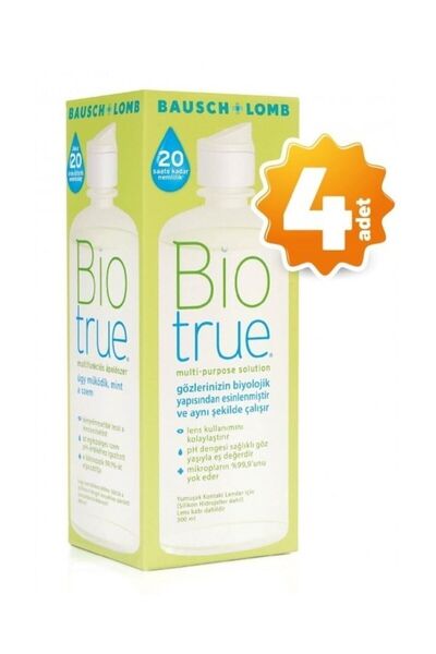 Bausch & Lomb Bio True 300 Ml Lens Solüsyonu X 4 Adet