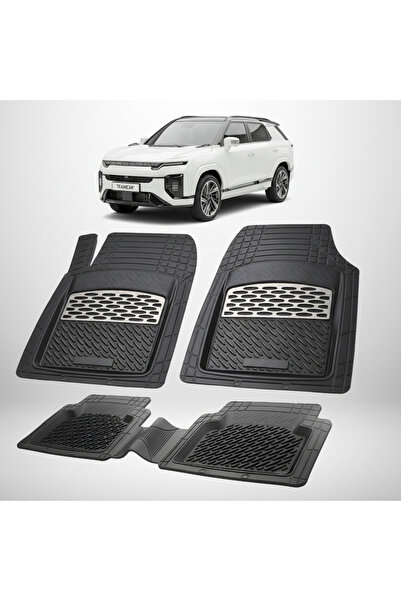 TEAMCAR Πατάκια δαπέδου συμβατά με KGM Actyon 2024-σήμερα | Ασημί