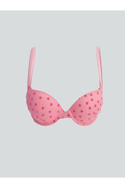 LC Waikiki Underwire Padded Heart Patterned T-Shirt Bra (S6)