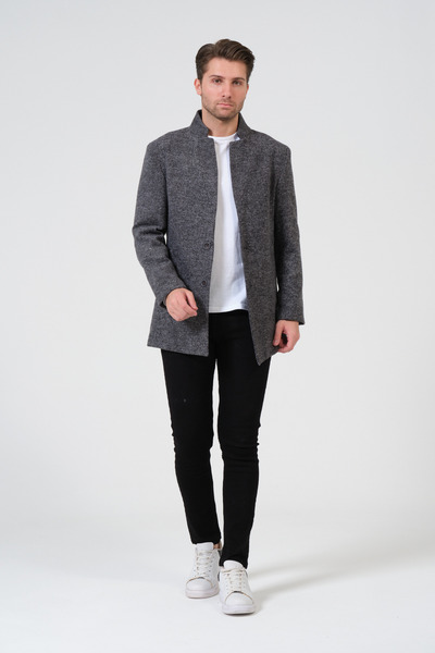 VALUE FASHION Erkek Slim Fit Kaşe Kaban, Ceket, Mont