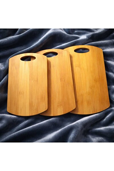 KAPLANBABA Bamboo Wood Cutting Board Cutting Board 3 Pieces 16X26,20X30,24X34 cm