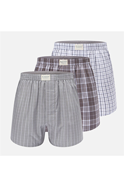 Giordano بوكسرات قطن قماش بوبلين رجالية بقصة عادية، عبوة من 3 قطع