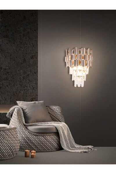 best power Golden crystal 8091 wall sconce