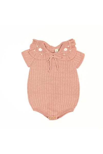 PETIT-ATELlER Baby Soft Cotton Knit Textured Romper , Comfortable Neutral Pre...
