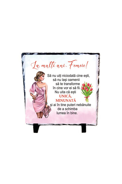 ROPRESSO Slate Stone – Women's Day Gift with Inspirational Message