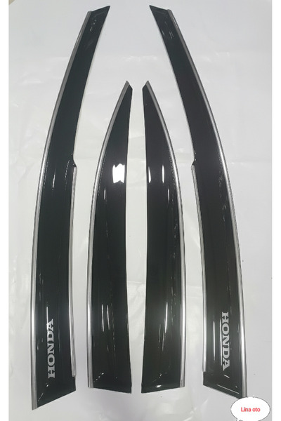lina oto aksesuar Honda Civic 2006-2012 fd6 yazılı kromlu cam rüzgarlığı