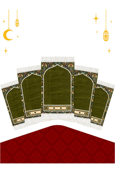 Segadty طقم سجاد صلاة من 5 قطع - سجادات محراب ناعمة وسميكة ومتينة مستوحاة من ...