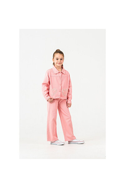 CİCHLİD Girls' Sequined Heart-Embellished Outfit