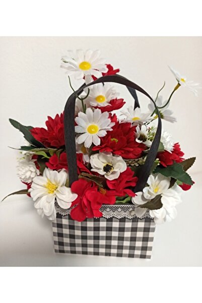 Pasiunea Florilor Cutie Tip Picnic Cu Floricele Albe și Roșii