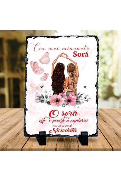 ROPRESSO Piatra ardezie 13x18 cm – Cea mai minunată soră, cu mesaj emoționant