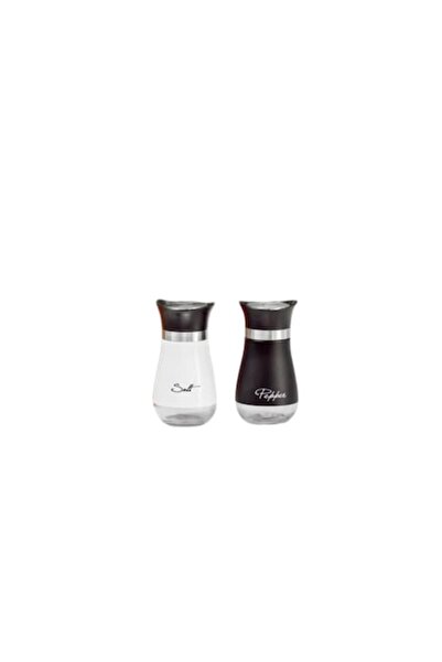 OEM Glass salt and pepper shakers set, screw cap, White/Black, 120 ml