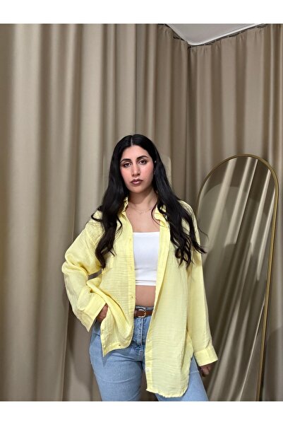 No branded Oversize Müslin Gömlek