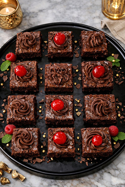 Handmade Vişneli çikolatalı brownie