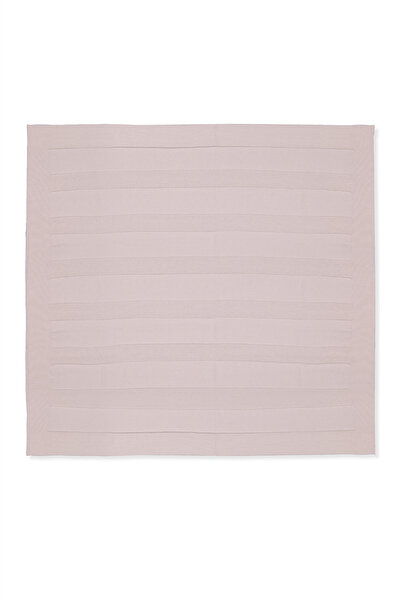 Bebetto بطانية تريكو (نمط خطوط) وردي