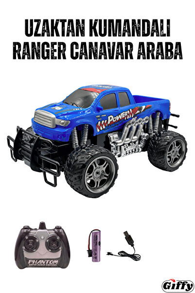 giffy Uzaktan Kumandalı Canavar Ranger Araba Şarjlı Full Fonksiyon 4x2 Off Ro...
