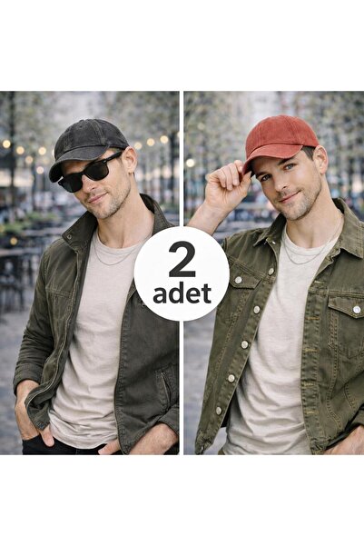 Wearflawless Unisex Σετ 2 Καπέλων που πλένονται, Μοντέρνο Καπέλο Vintage