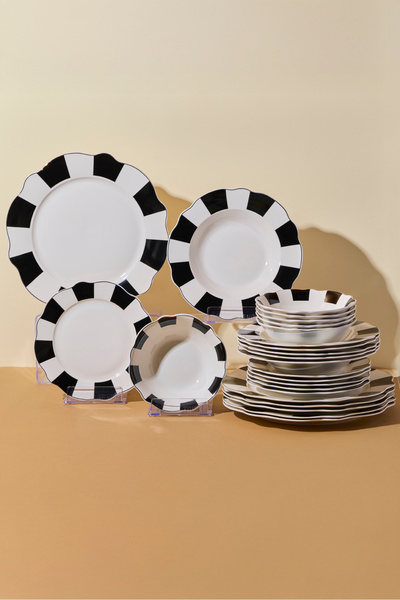 Perotti Black Bone 24 Parça 6 Kişilik Yemek Takımı