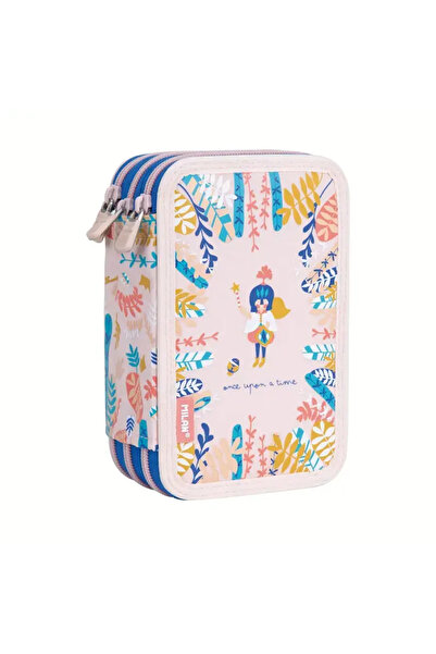 Milan Story Time 3 Katlı Dolu Kalem Kutusu - 50 Parça Pembe