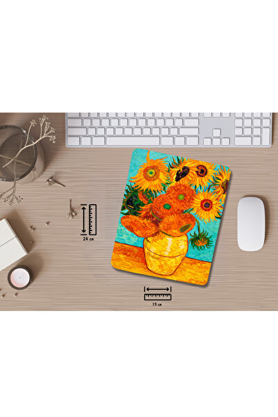 IVART Sunflower Patterned Rectangular Mouse Pad with Wrist Support