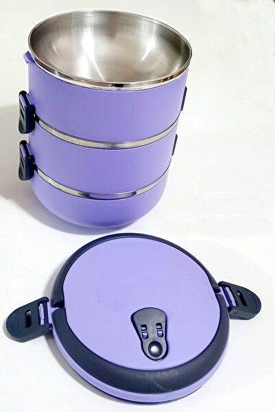 BERMİRA Home Collection Freshbox 3 Katlı Yemek Termosu Sefer Tası Saklama Kabı