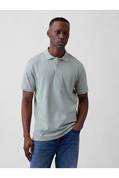 GAP Erkek Açık Yeşil Pique Polo Yaka T-Shirt