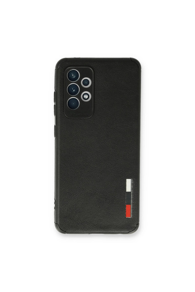 eco port Samsung Galaxy A73 5g Case Loop Leather Silicone - Black