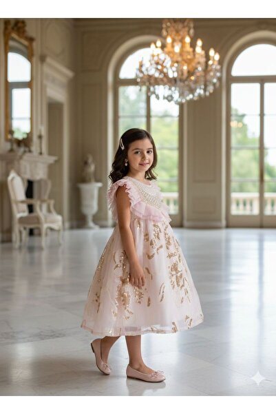 Pyramid masterpieces Girls' dress with elegant embroidery